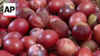 Serbs in Bosnia celebrate Orthodox Easter with traditional painted eggs
