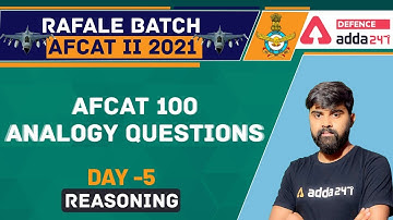AFCAT 2 2021 | Reasoning | 100 Analogy Questions #5