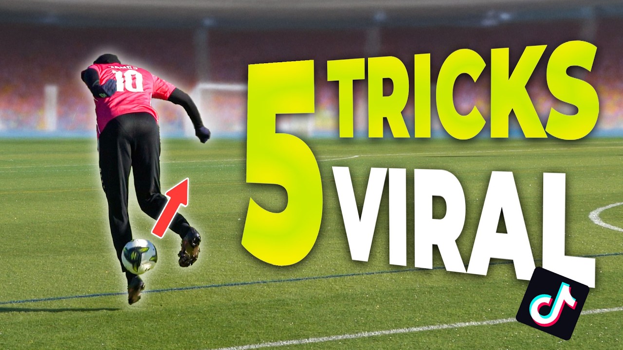 A screenshot of a viral football video