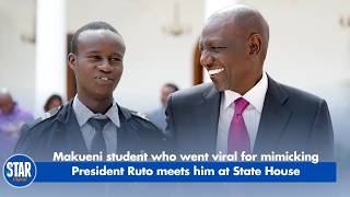 Makueni student who went viral for mimicking President Ruto meets him at State House