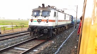 High speed Parallel overtake by Eastern Railway General Manager Inspection special train over EMU
