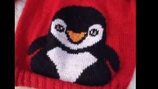 Penguin design for sweater