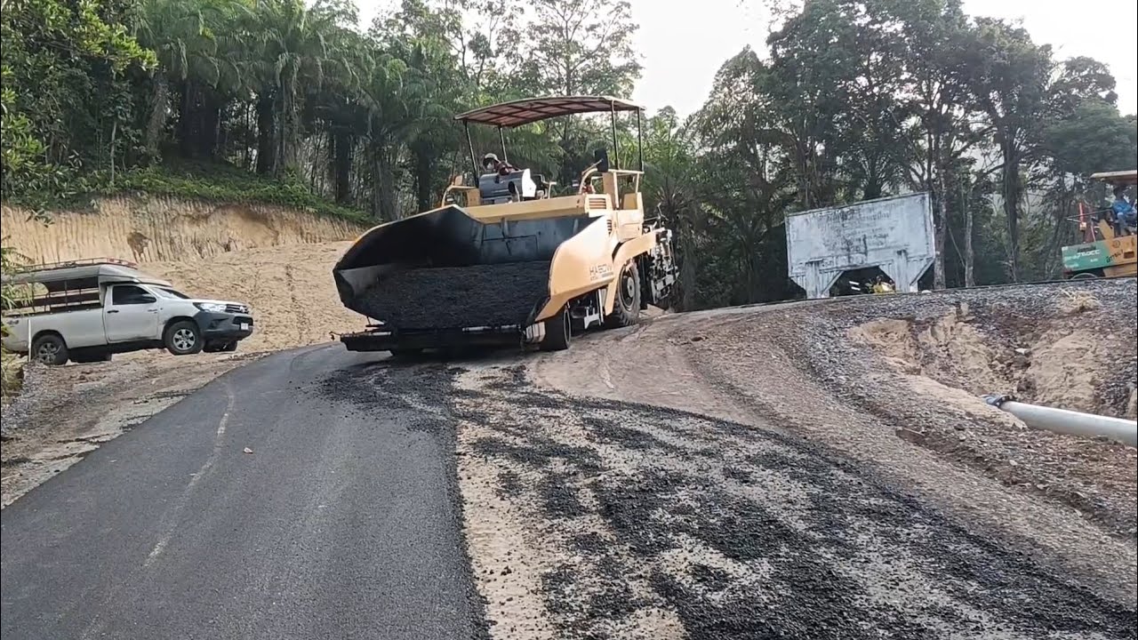 #ทำถนน #เครื่องจักรหนัก 