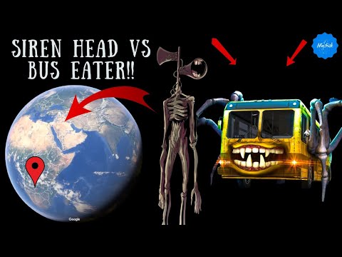 Siren Head Vs Bus Eater Found On Google Earth & Google Maps! 😶‍🌫️ #mystisk #googleearth