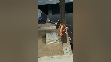 A jig that makes sharpening the band saw blade a little easier. #woodworking #woodworkingtools