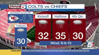Wintery mix possible for Chiefs playoff game Saturday