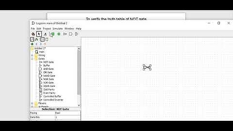 NOT gate Using Logisim Simulator