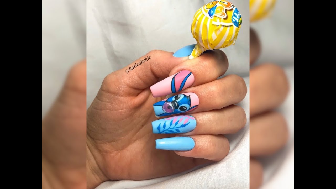 2. Cute Lilo and Stitch Nail Designs - wide 1