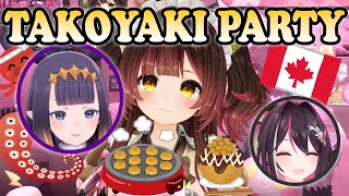 Takoyaki Party with Roboco, Ina & AZKi! 🐙✨[hololiveclip][eng/sub]
