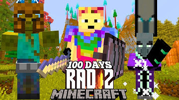 I Spent 100 Days in Roguelike Adventures and Dungeons 2 in Minecraft!