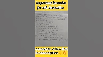 #important formulas for nth derivative#nth derivative formulas#shorts#ytshorts#viral#trending