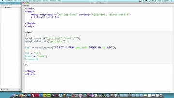 PHP Lesson 1: How to get data from MySQL Database