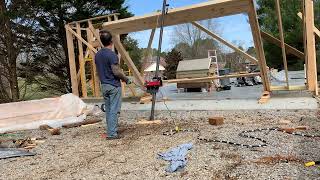 Homemade Wall Jack  lifting garage  wall