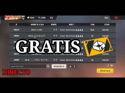 SALAS GRATIS EN FREE FIRE EN DIRECTO Y PRONTO DE DIAMANTES