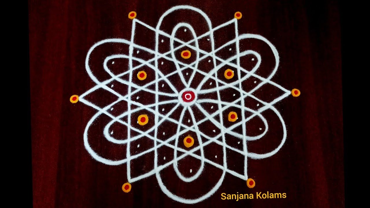 1869. Masi Madha Easy and Beautiful KambiKolam LatestMuggu CreativeDesign PandagaMuggu FridayRangoli