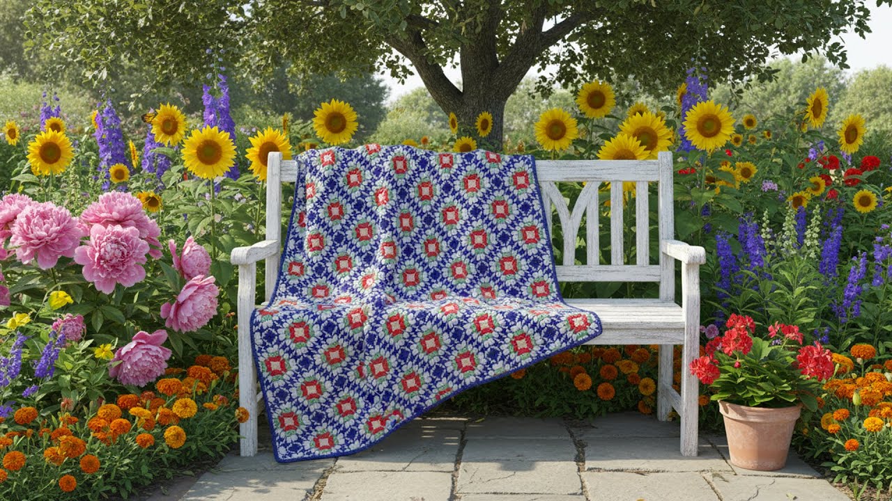 Вы такой НЕ ВИДЕЛИ! Самый необычный бабушкин квадрат крючком! Вязание крючком. Crochet granny square