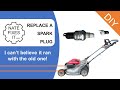 How to replace a spark plug - broken Spark plug! Honda Harmony 215 small engine repair and tune-up