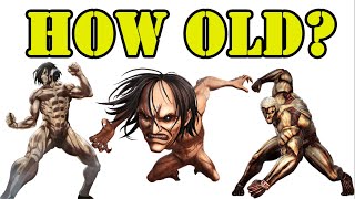 Attack on Titan Character Ages