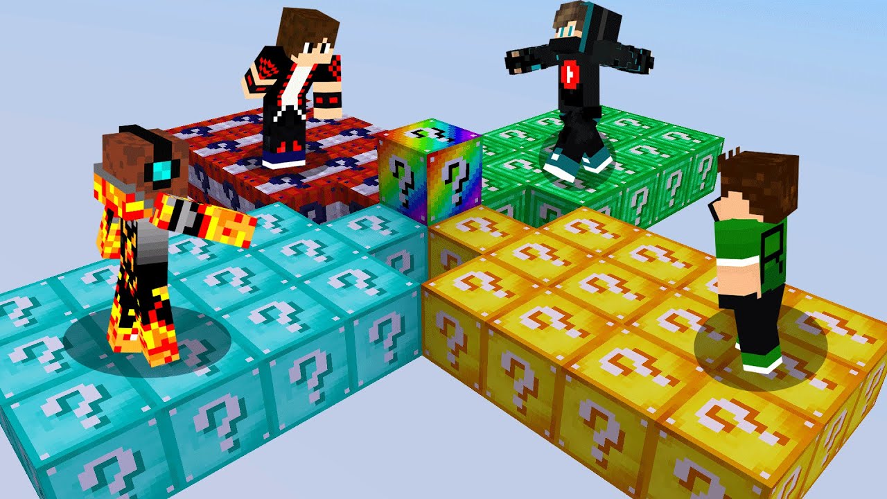 ماين كرافت : حـرب جزيرة بلوكات الحظ شوفو شنو صار #1 !!؟ 😱🔥