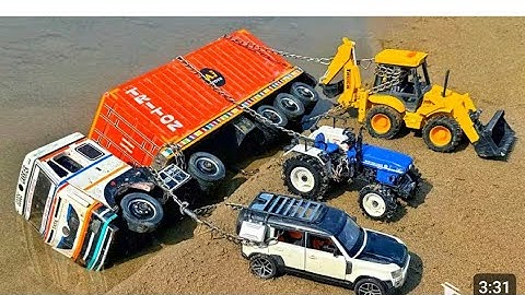 JCB 3dx Eco and Tractor Stuck Loading Mud in Trolley Eicher 380 New Holland 3630 Mahindra 275 