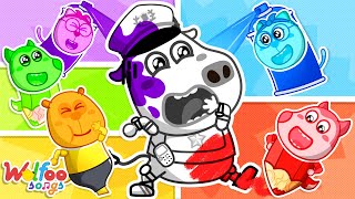 Police Officer Lost Color  + MORE Color Songs for Kids  Wolfoo Nursery Rhymes & Kids Songs