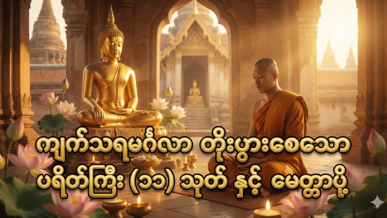 ကျက်သရေမင်္ဂလာ တိုးပွားစေသော ပရိတ်ကြီး (၁၁) သုတ် နှင့် မေတ္တာပို့ #buddhadhamma