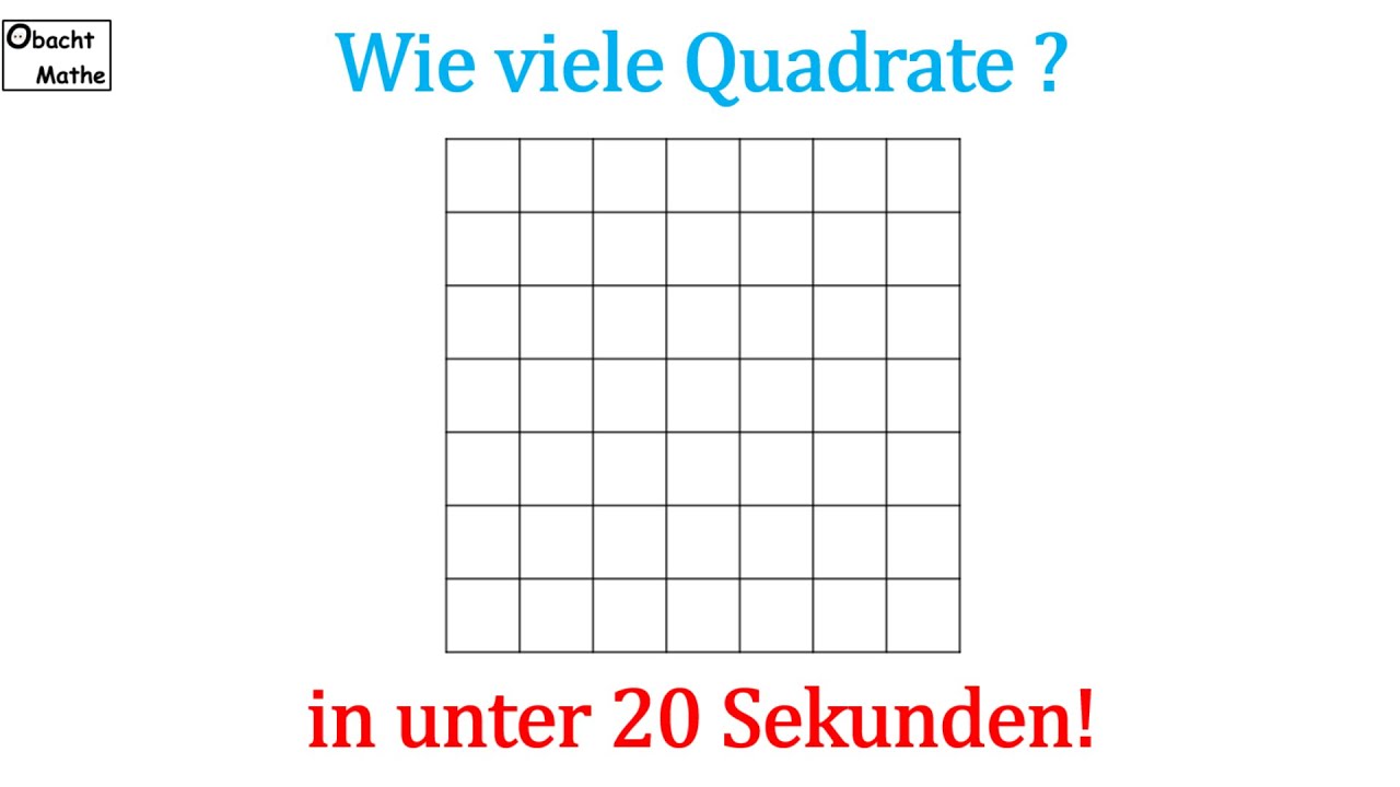 Wie Viele Längengrade Gibt Es Insgesamt 👀 Mathe Basics #237 👀 Wie viele Quadrate gibt es insgesamt