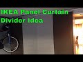 IKEA panel curtain divider for room or garage - Hide your washer and dryer - DIY idea