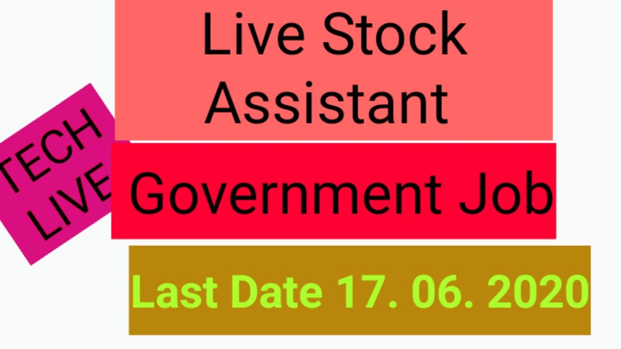 Livestock Assistant Recruitment 2020!!Job in odisha!!!Kalahandi
