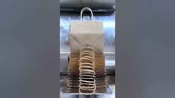 Grocery paper bag with handle