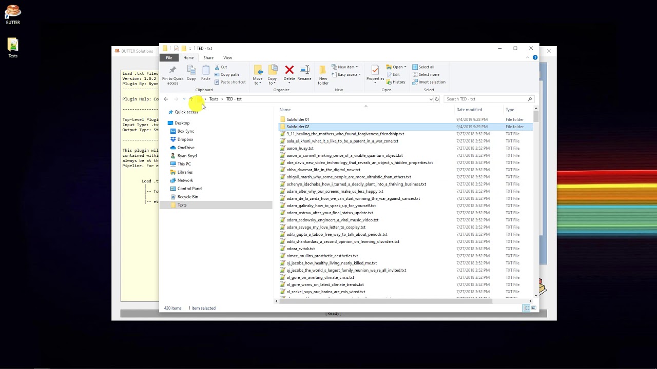 BUTTER Tutorial: Load .txt Files from Folder - YouTube