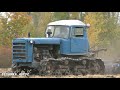 Трактор ДТ-75М Казахстан  с бороной БДТ-3 на повторном дисковании