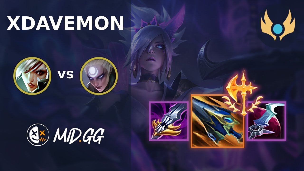MID.GG: [ xDavemon ] Ривен на позиции мидлейнера против Дианы | NA CHALLENGER | LOL Сезон 2025