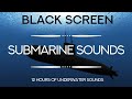 12 Hours Of Ambient Submarine Sounds For Relaxing Sleep - Dark Screen