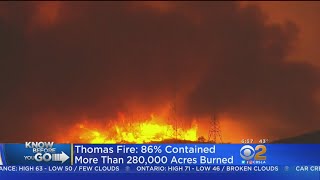 Thomas fire 86% contained