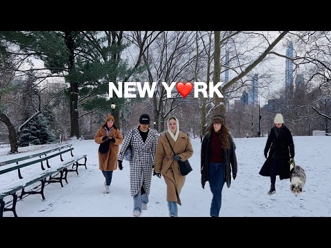[4K]🇺🇸NYC Walk🗽Beautiful Snowfall
