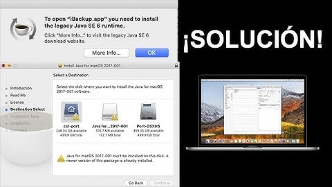 Solución a "You need to install the legacy JAVA SE 6 runtime" | Java MacOS 2017-001 | macOS Catalina