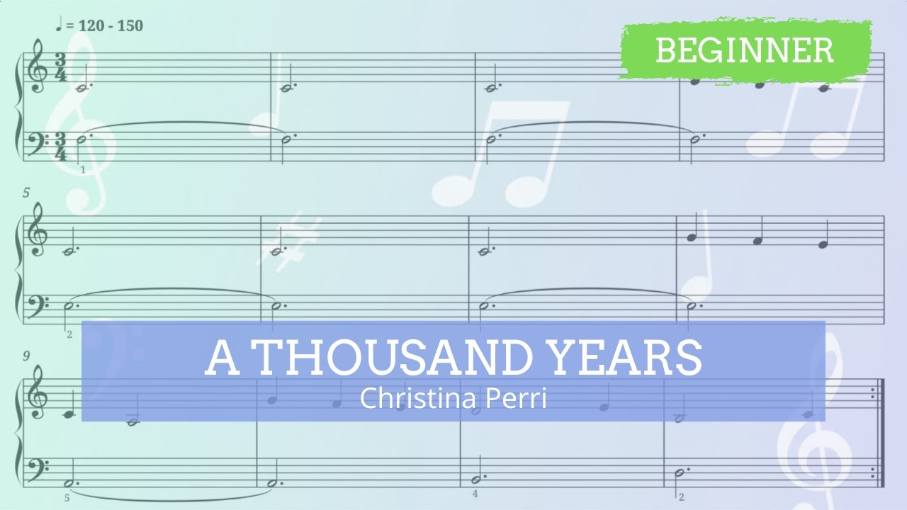Want to Play A THOUSAND YEARS Easily? Try This Simplified Piano Sheet Music (Beginner)