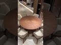 Smart Round Wooden Table with Built-In Lazy Susan.#roundtable #woodfurniture #diningtable #lazysusan
