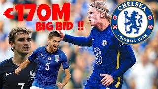 Chelsea News | Haaland 172 MILLION gets it DONE | Antoine Griezmann back up option | Jorginho Euros Guide