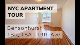 Bright 1BR apartment walk-through in Bensonhurst, Brooklyn