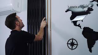 Lamele premium drewniane 3D panele dekoracyjne akustyczne listwy ozdobne wertikale montaż