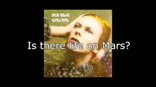 Video thumbnail of "Life on Mars? | David Bowie + Lyrics"
