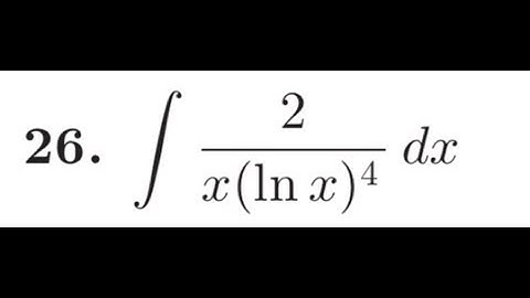 find the indefinite integral of 2/(x(lnx)^4) dx
