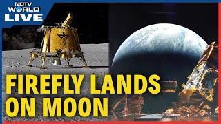 Firefly Blue Ghost Mission Live |  Fireflys Blue Ghost Moon Lander Successfully Lands on the Moon
