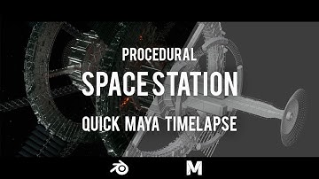 Procedural Space Station | Maya & Blender | Short Timelapse Modelling Workflow