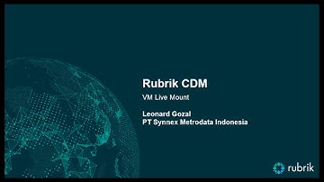 VM Live Mount in Rubrik Cloud Data Management