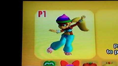 Mario Super Sluggers Tiny Kong Selected Animation