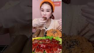 Eating Show Splcy Chinese Food Soslu Çin Yemekleri Yeme