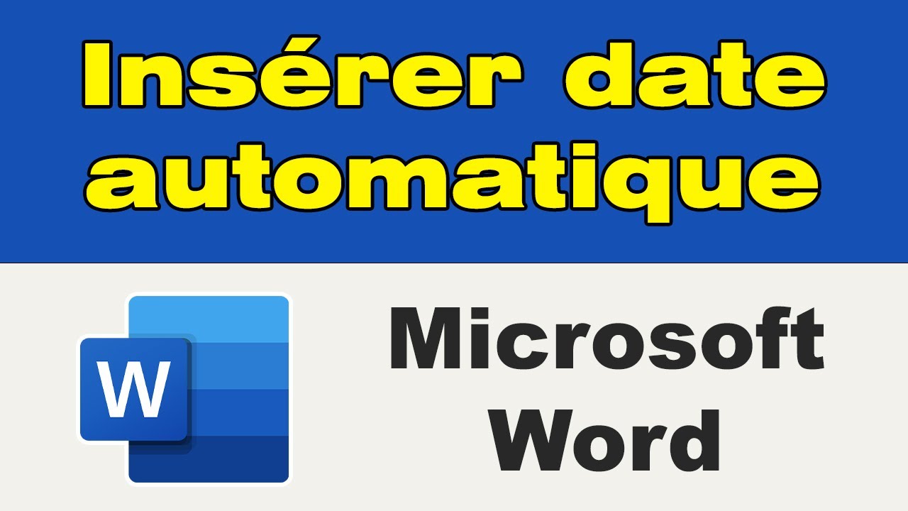 Comment insérer une date automatique dans Word - YouTube